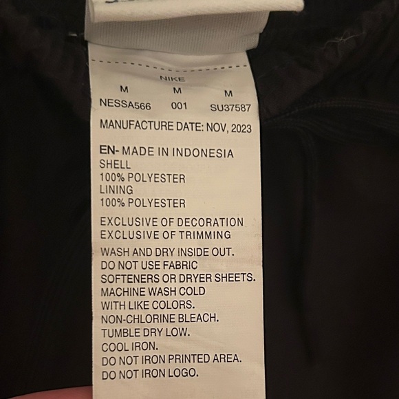 Nike Black Shorts with White Logo - Picture 6 of 6